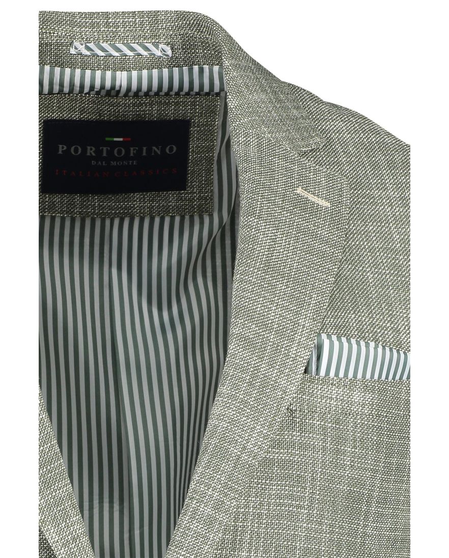 Portofino colbert groen gemêleerd normale fit met borstzak