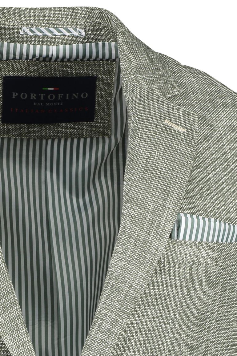 Portofino colbert groen gemêleerd normale fit met borstzak