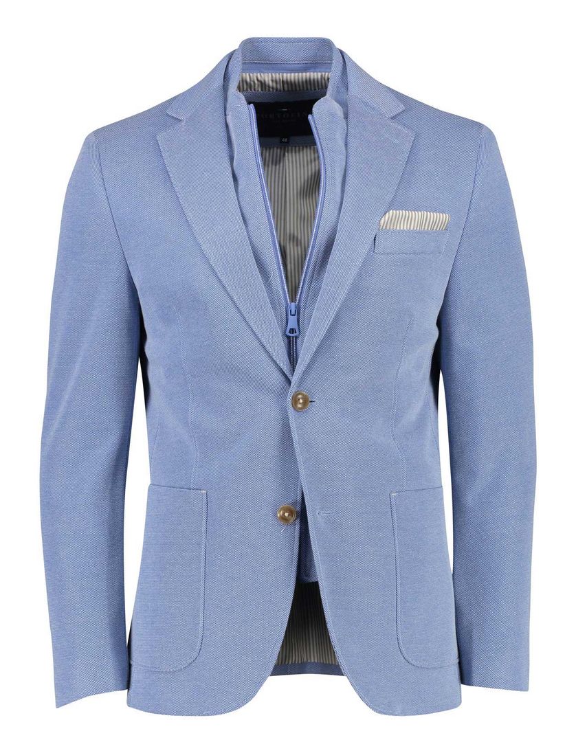 Portofino Lommer colbert borstzak katoen blauw