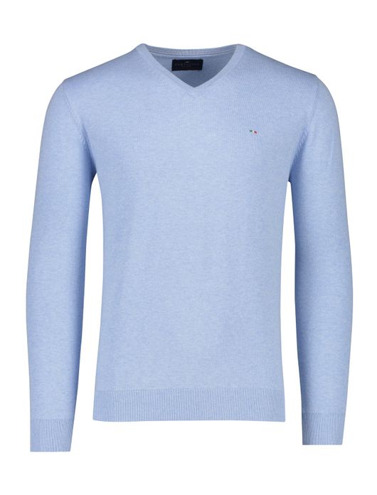 Portofino trui v-hals Vince lichtblauw
