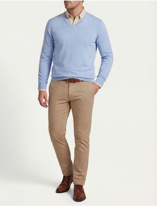 Portofino trui v-hals Vince lichtblauw