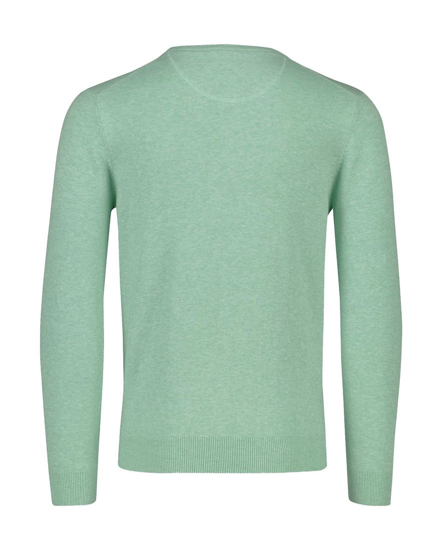 Portofino katoenen trui v-hals effen lichtgroen