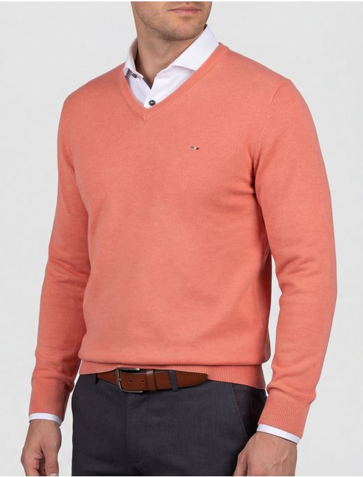 Portofino trui v-hals Vince peach