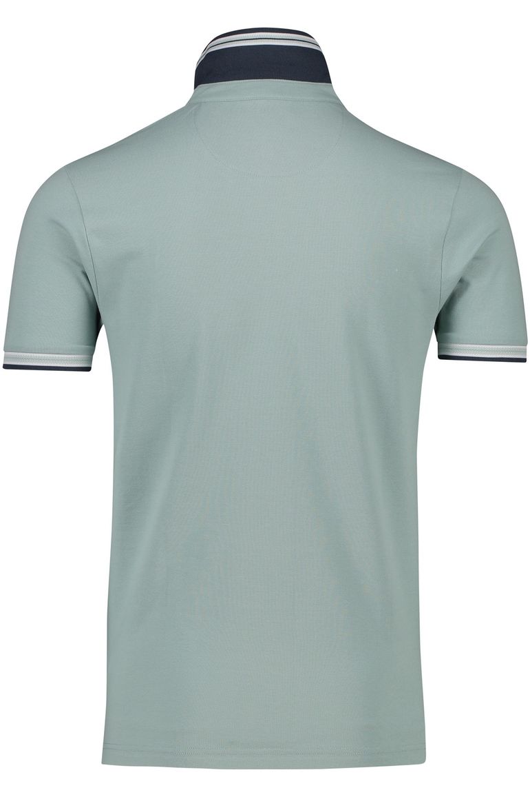 Portofino poloshirt groen 3-knoops stretch