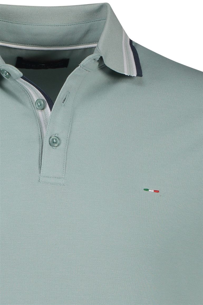 Portofino poloshirt groen 3-knoops stretch