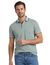 Portofino poloshirt groen 3-knoops stretch effen