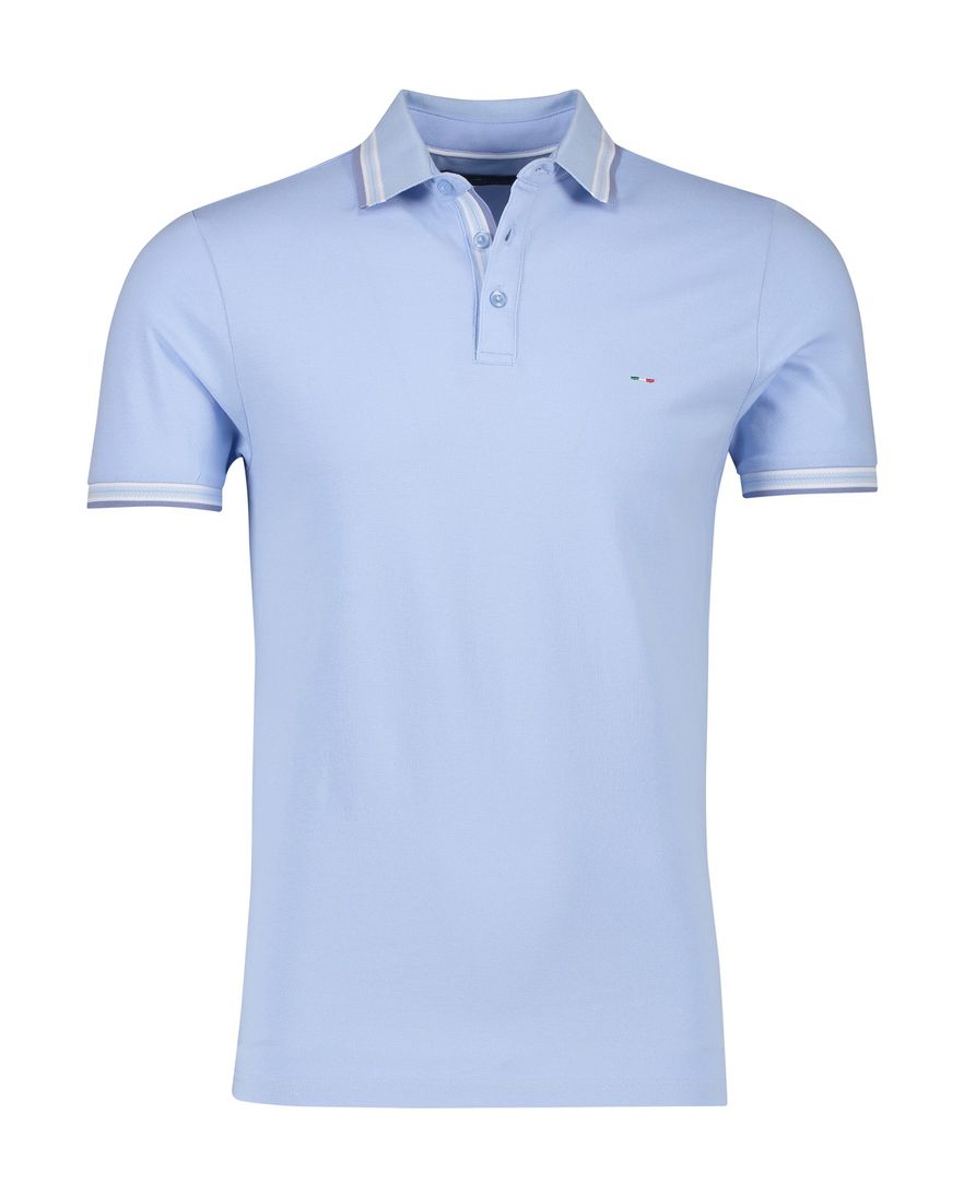 Portofino polo normale fit lichtblauw effen