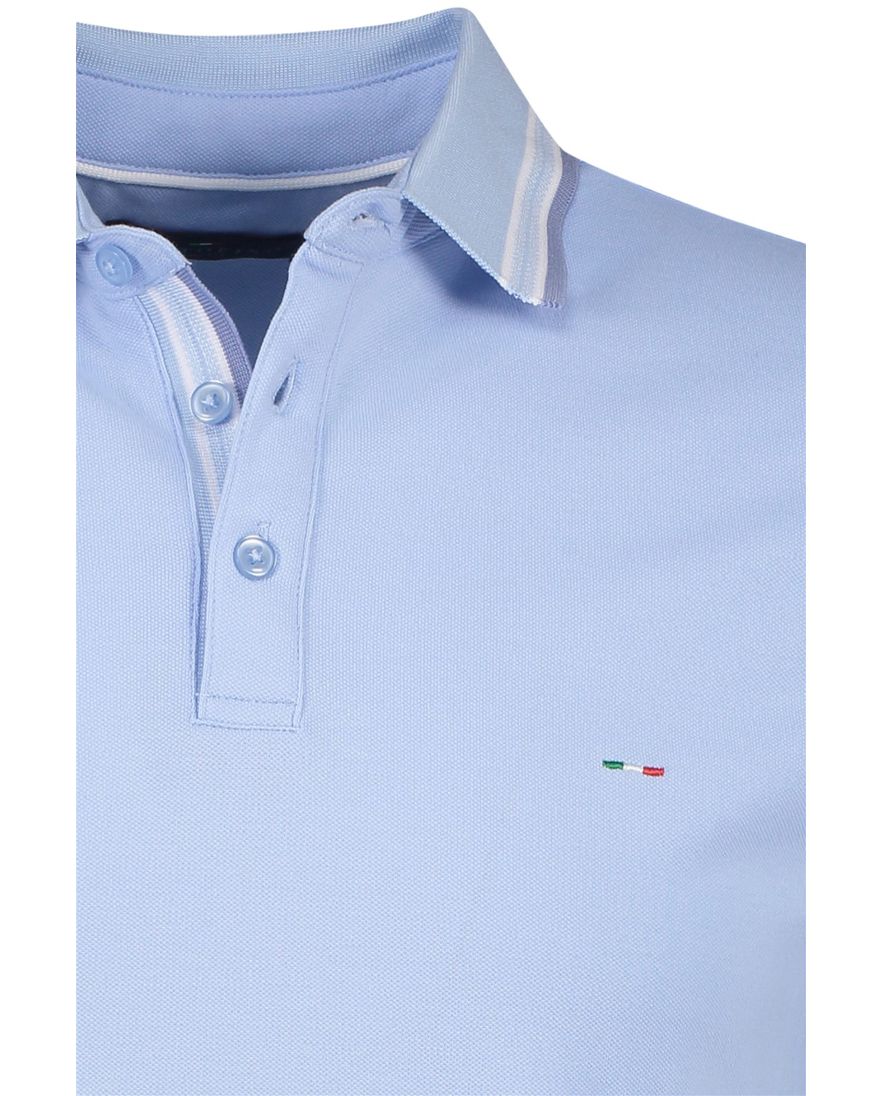 Portofino polo normale fit lichtblauw effen