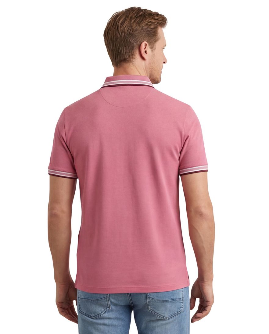 Portofino polo normale fit roze katoen roze knopen