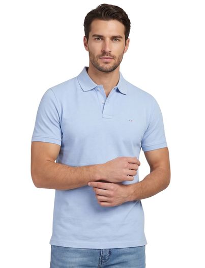 Portofino Portofino poloshirt lichtblauw gemeleerd