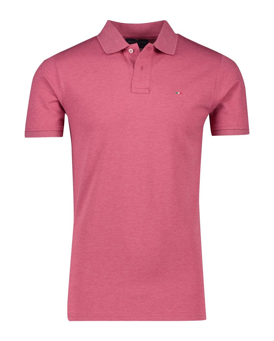 Portofino polo normale fit roze gemêleerd
