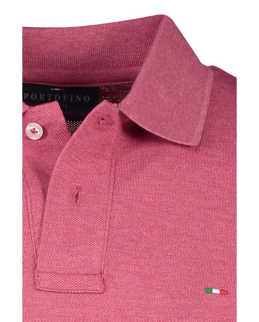 Portofino polo normale fit roze gemêleerd