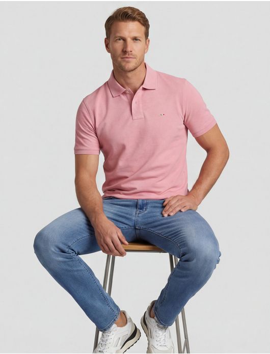 Portofino polo lichtroze 2-knoops
