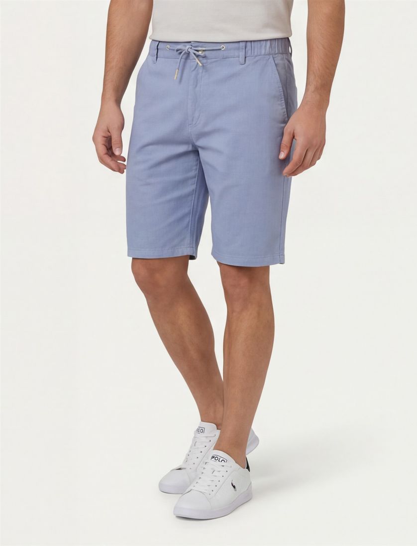 Portofino korte broek katoen lichtblauw