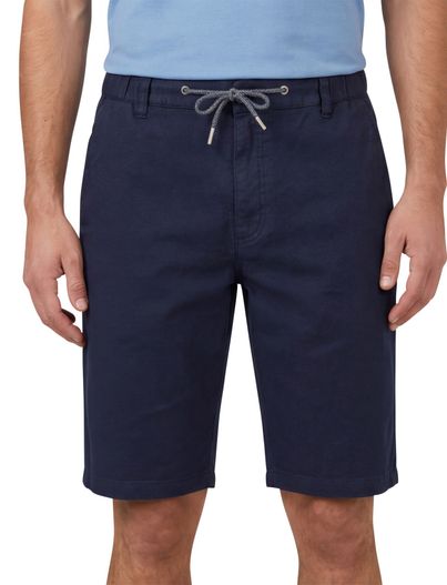 Portofino Donkerblauw elastische band Portofino korte broek katoen