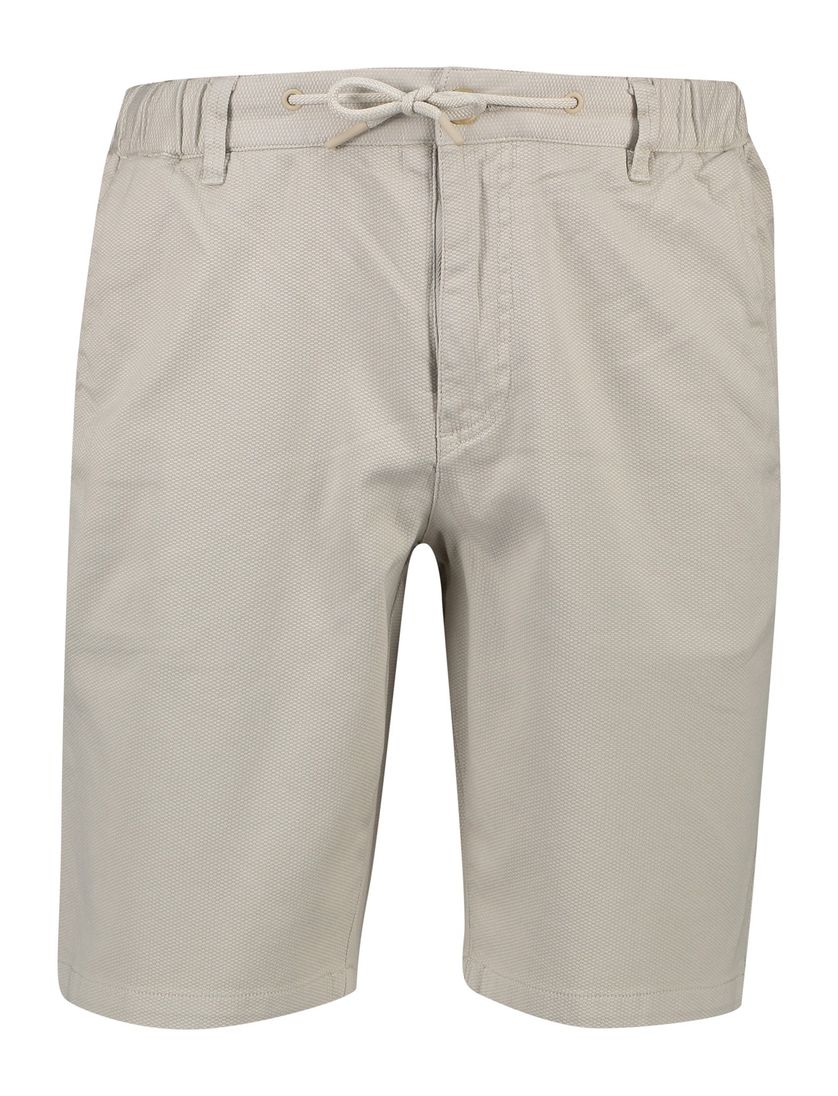 Korte broek Portofino beige elastische band katoen
