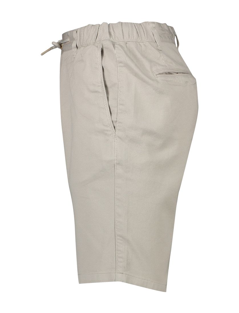 Korte broek Portofino beige elastische band katoen