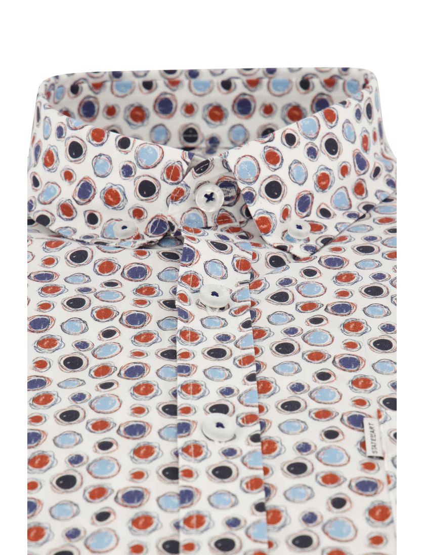 State of Art casual overhemd wijde fit blauw geprint