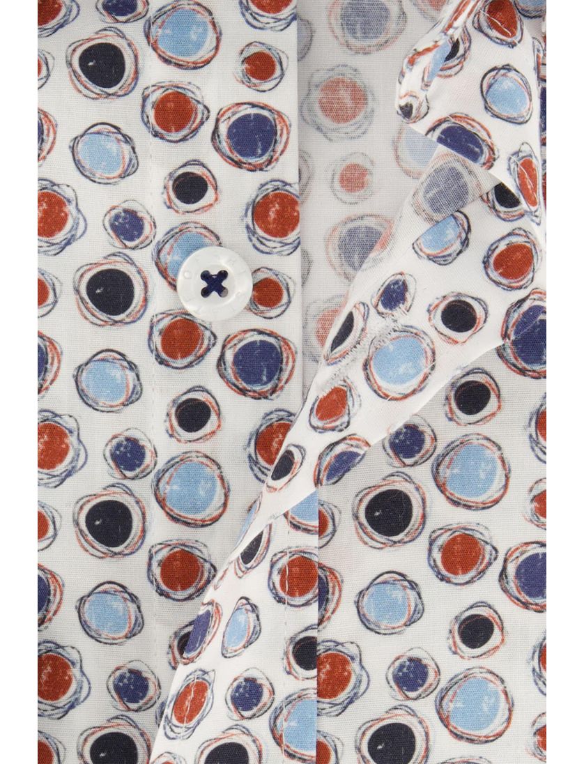 State of Art casual overhemd wijde fit blauw geprint