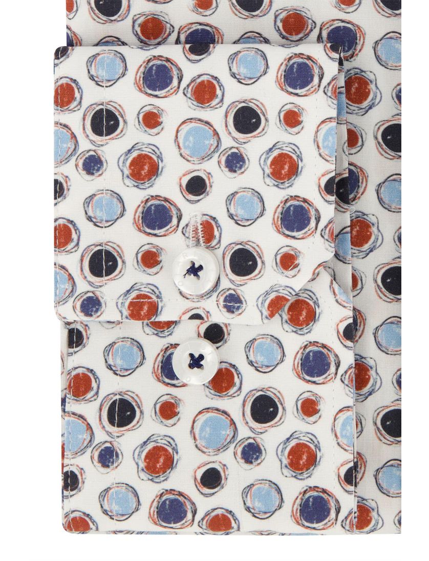 State of Art casual overhemd wijde fit blauw geprint