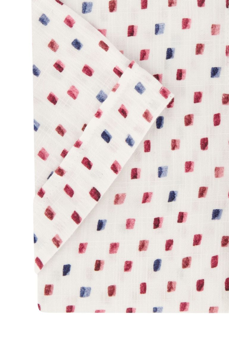 State of Art Shirt korte mouw overhemd wit geprint