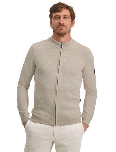 State of Art Beige State of Art vest rits effen katoen