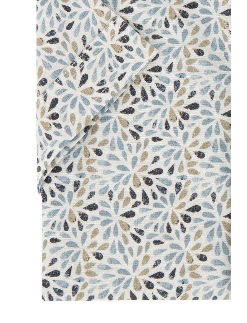 State of Art overhemd blauw printje katoen