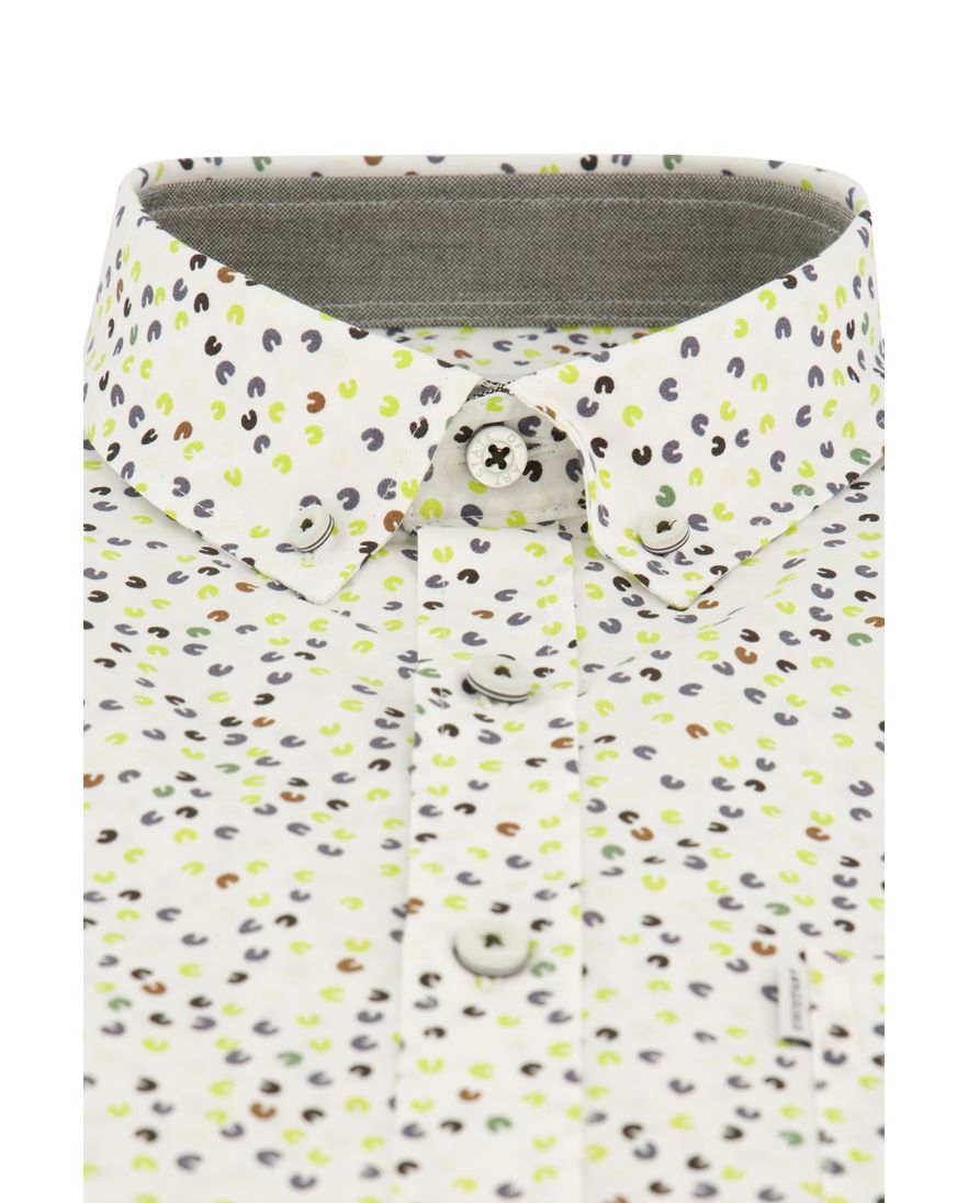 State of Art casual overhemd korte mouw wijde fit groen