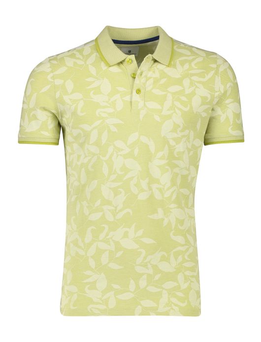 State of Art poloshirt geel geprint