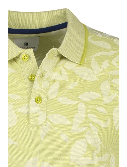 State of Art poloshirt geel geprint