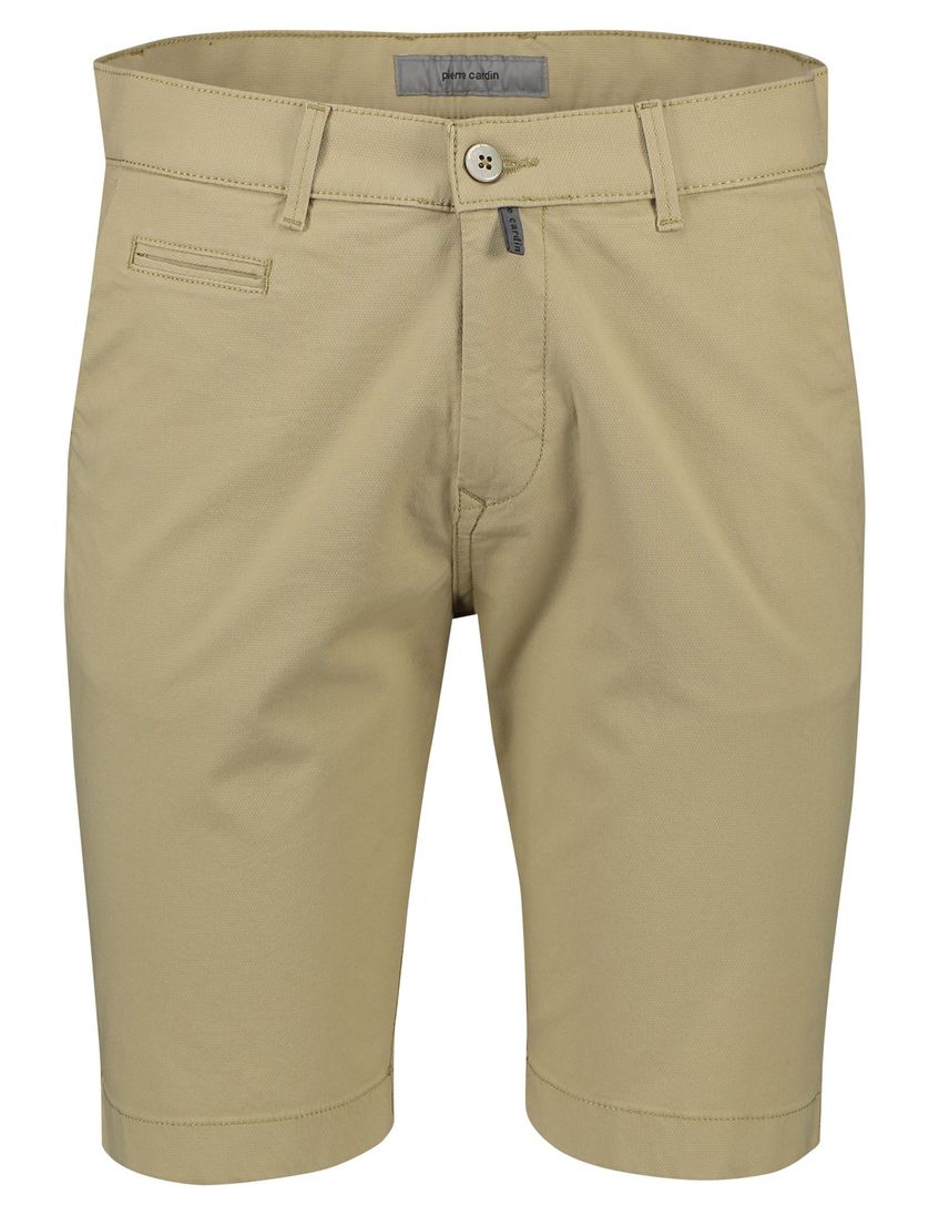 Pierre Cardin Bermuda effen bruin Lyon katoen