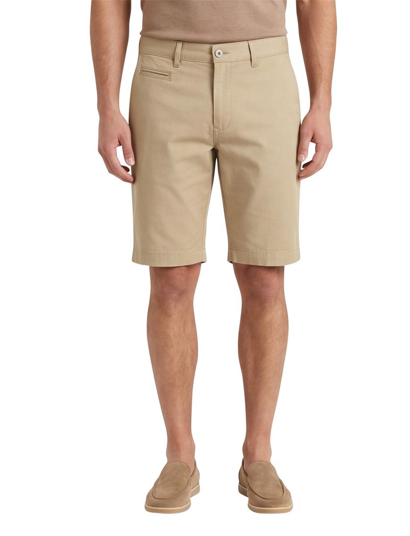 Pierre Cardin Bermuda effen bruin Lyon katoen