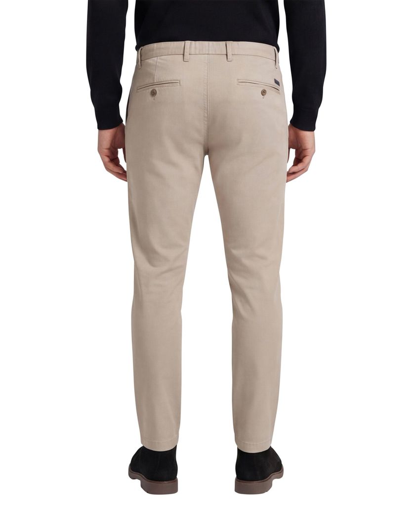 Alberto katoenen chino slim fit bruin effen