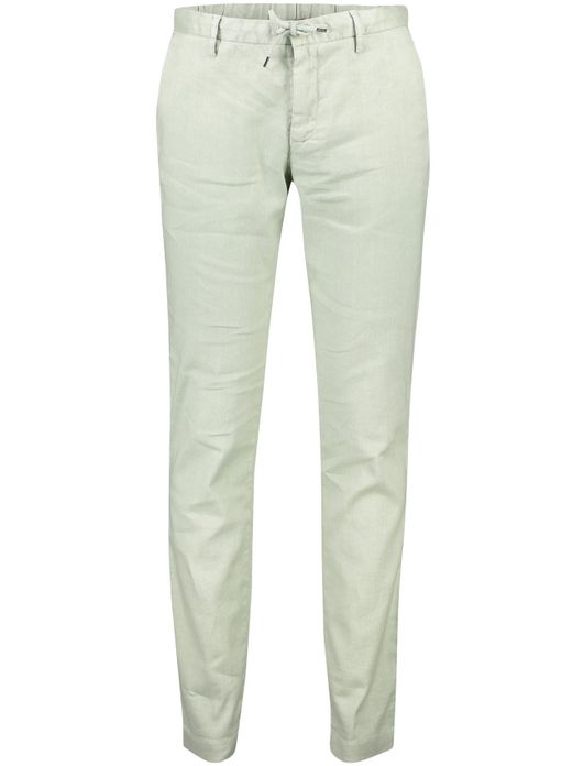 Alberto slim fit Performance chino linnen groen