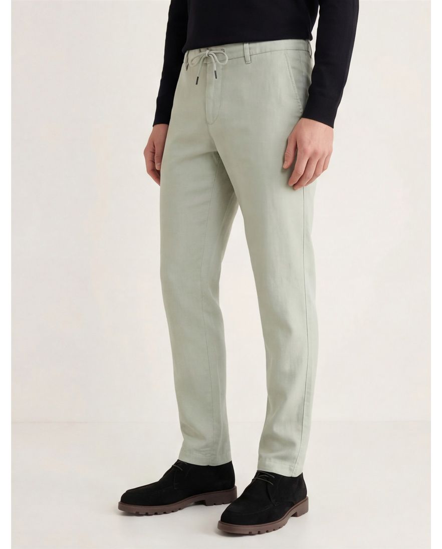 Alberto Performance chino katoen effen groen slim fit