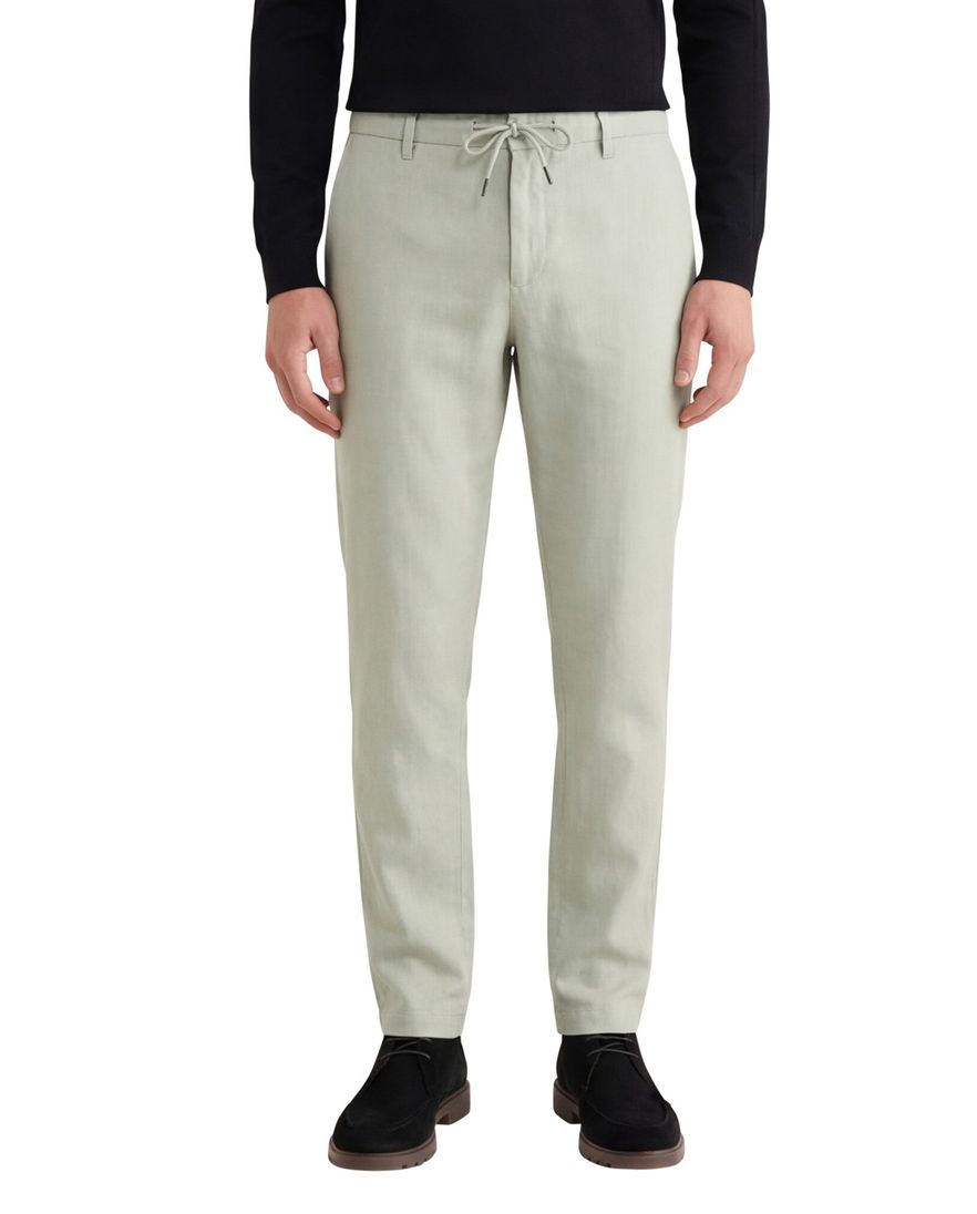 Alberto Performance chino katoen effen groen slim fit