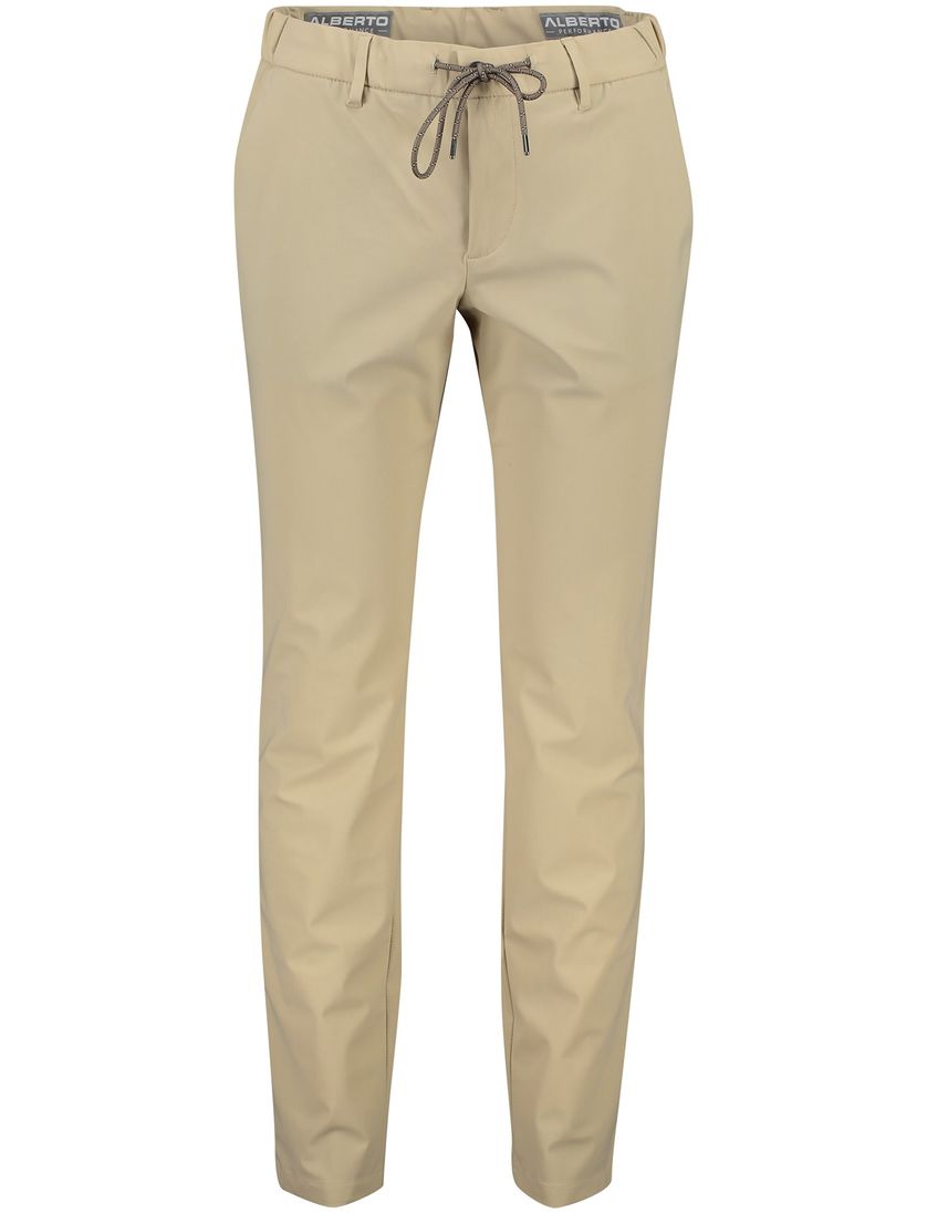 Alberto pantalon beige mover slim fit stretch