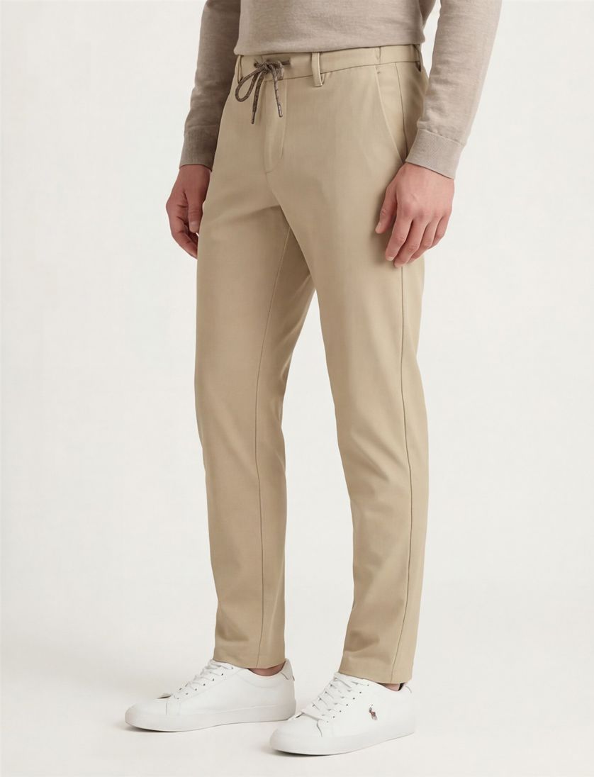 Alberto pantalon beige mover slim fit stretch