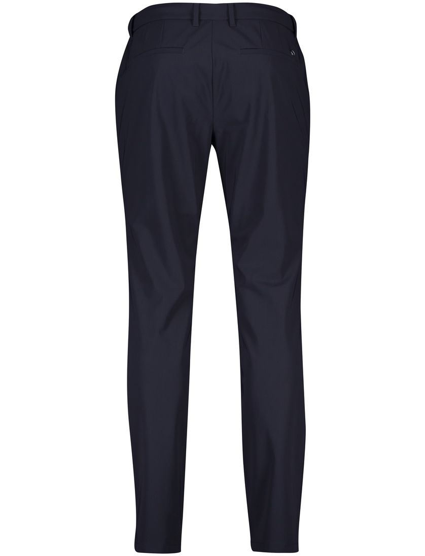 Alberto chino met elastische band Mover slim fit donkerblauw effen