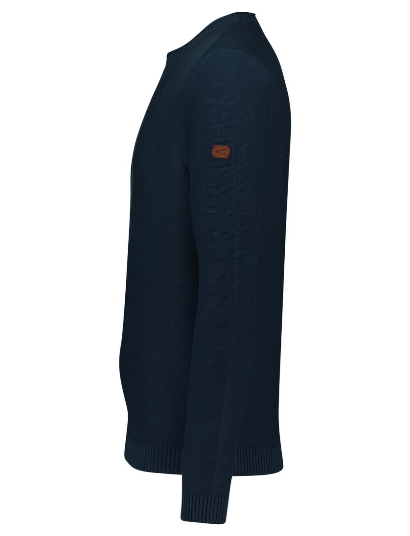 Camel Active trui ronde hals donkerblauw katoen