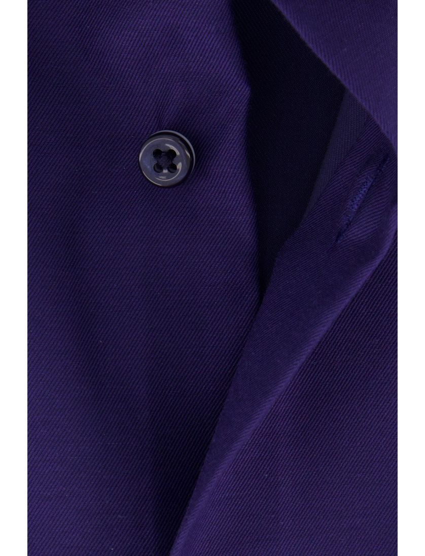 Eterna donkerblauw overhemd korte mouw katoen modern fit