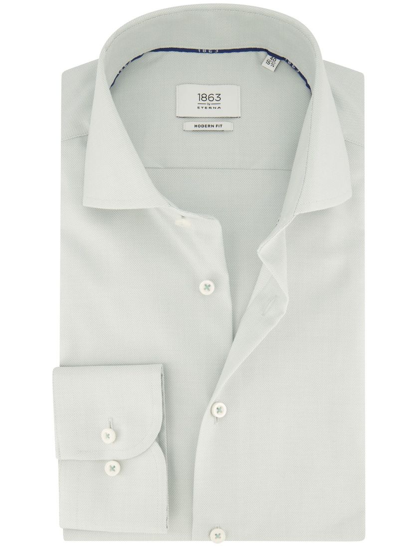 Eterna business overhemd modern fit groen effen
