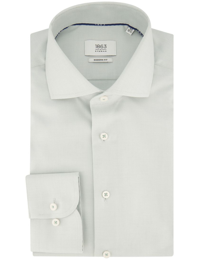 Eterna business overhemd modern fit groen effen