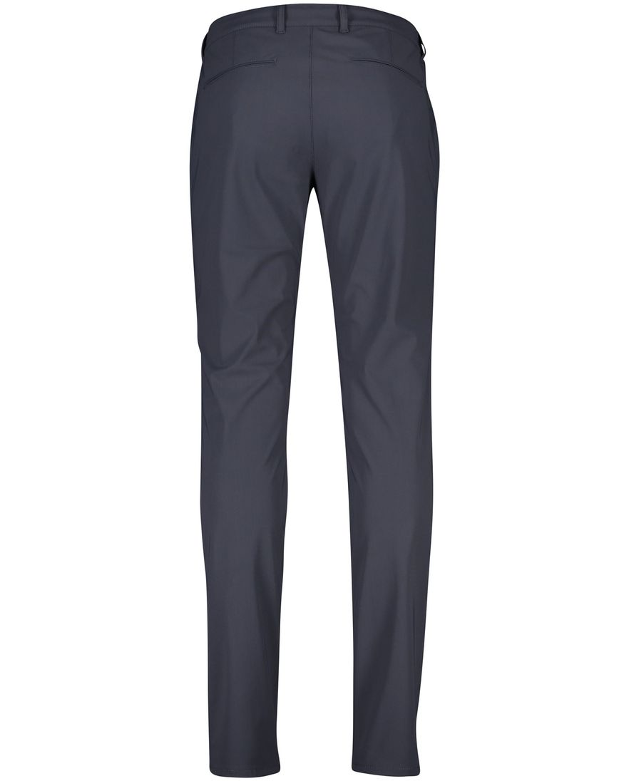 North84 Pantalon chino effen antraciet stretch