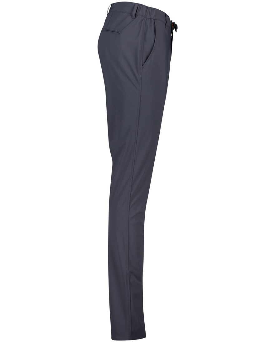 North84 Pantalon chino effen antraciet stretch