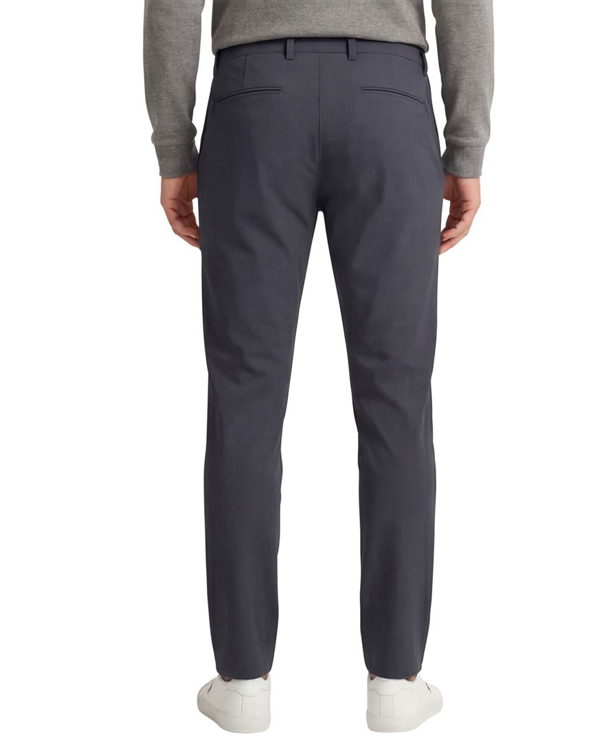 North84 Pantalon chino effen antraciet stretch