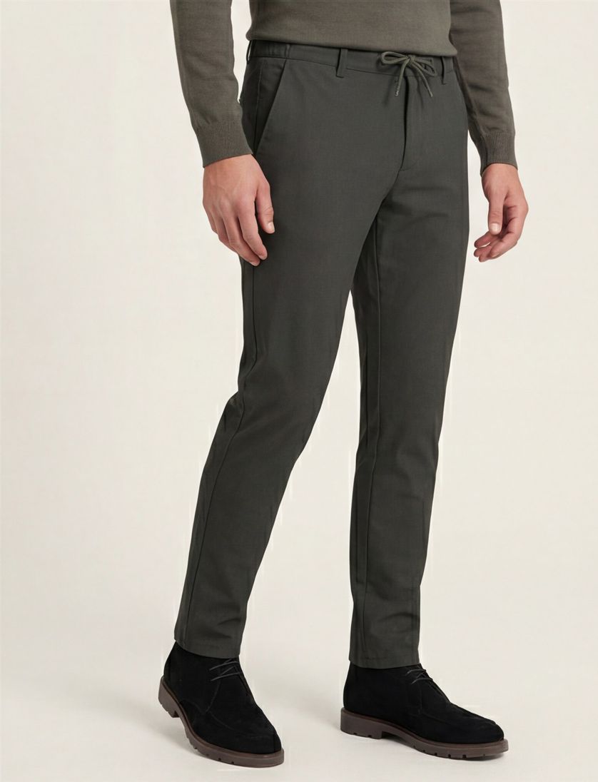 North84 Pantalon chino groen normale fit