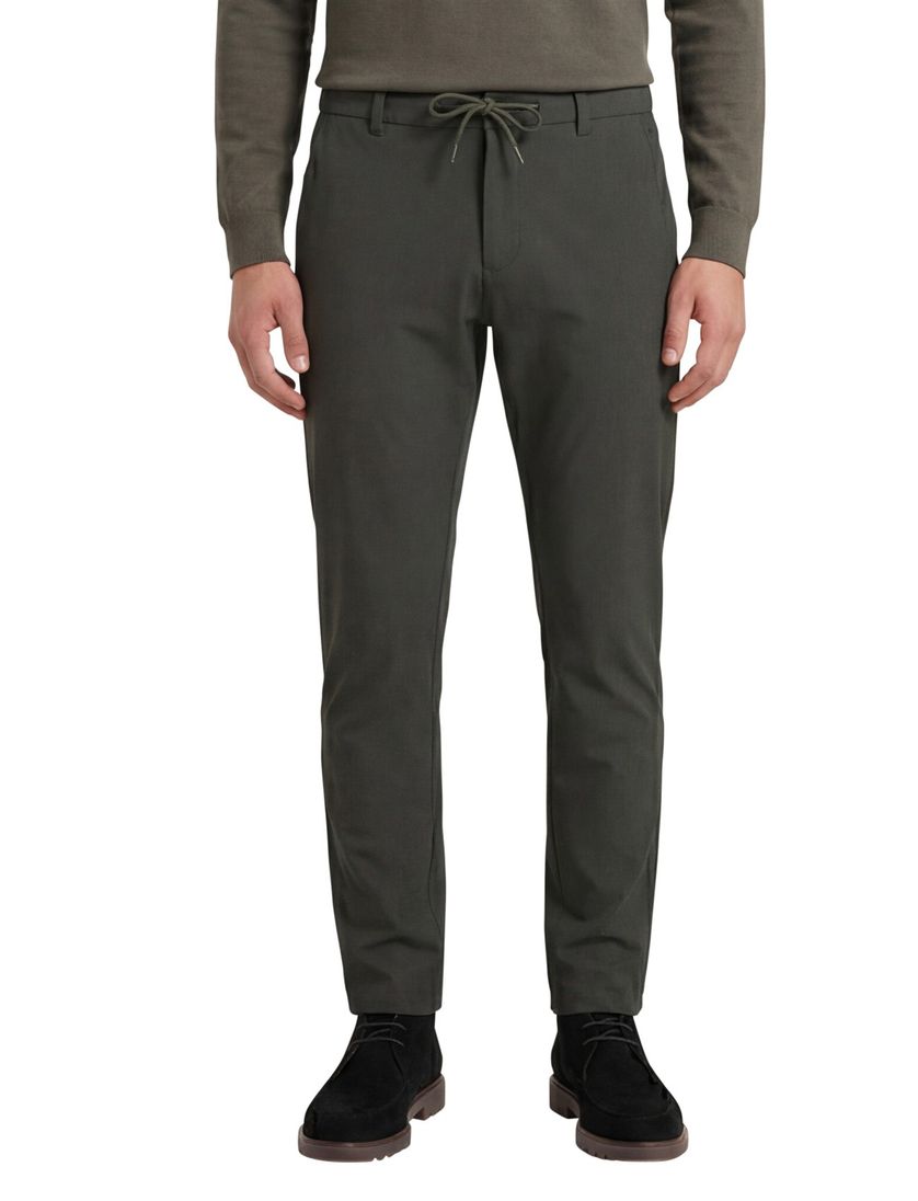 North84 Pantalon chino groen normale fit