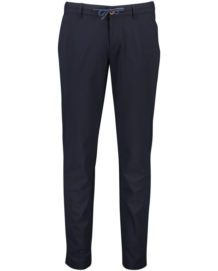 North84 Pantalon chino effen donkerblauw normale fit