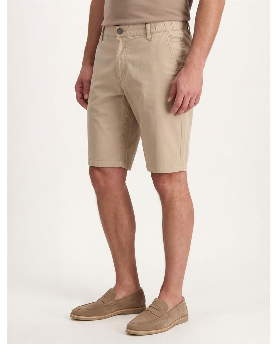 State of Art korte broek beige effen katoen